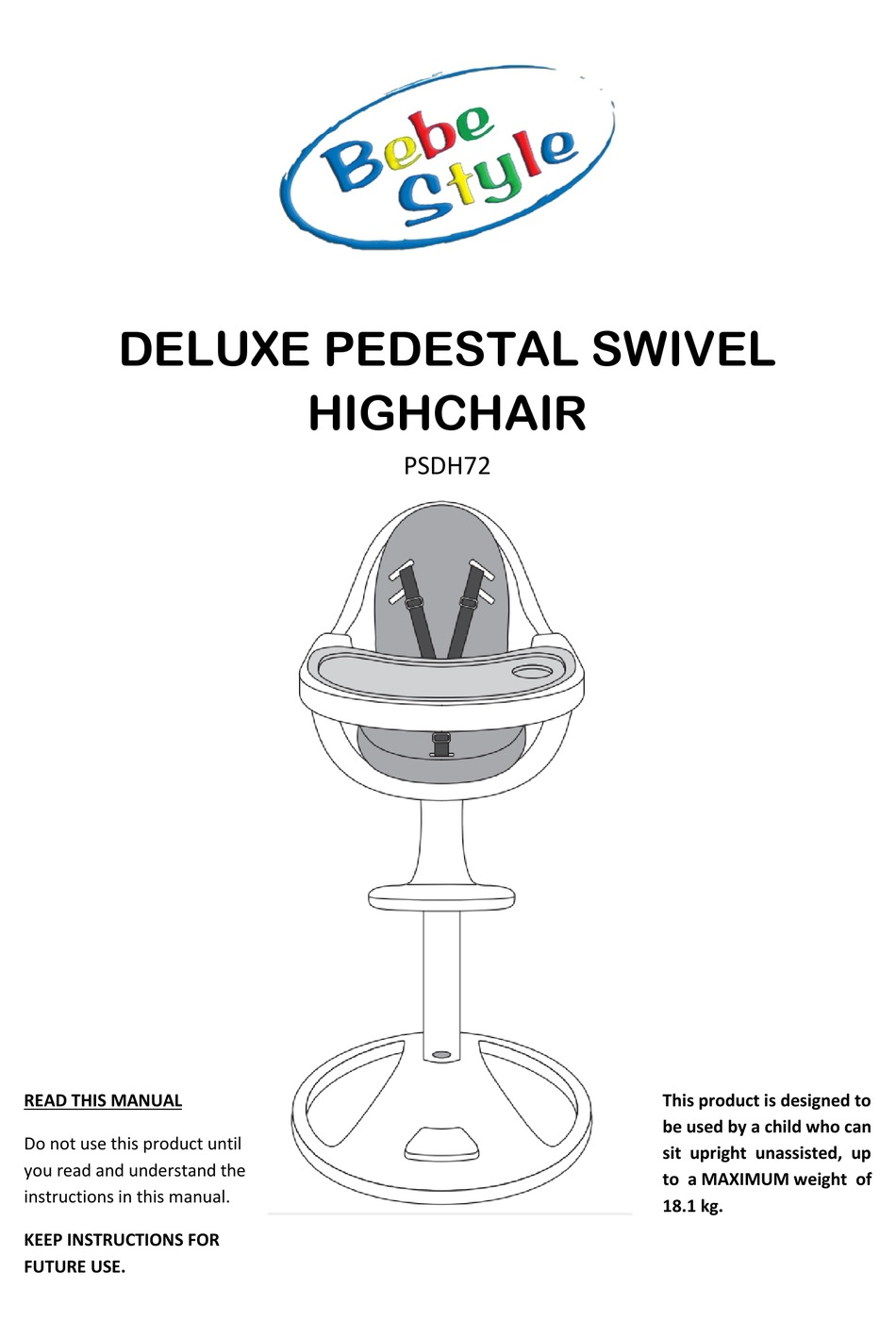 bebe style high chair instructions