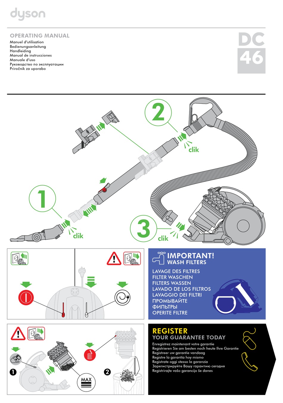 DYSON DC46 OPERATING MANUAL Pdf Download ManualsLib