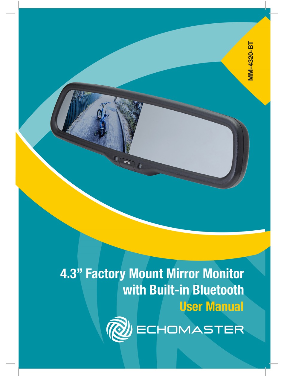 Car 4.3" Factory Mount Monitor with Built In Bluetooth Echomaster MM-4320-BT