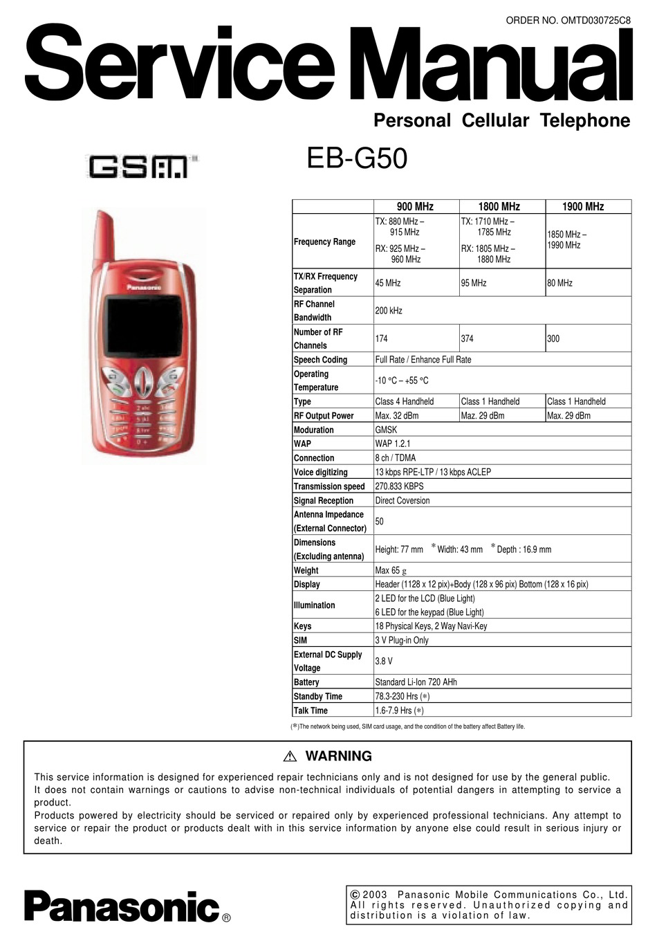 Panasonic Eb G50 Service Manual Pdf Download Manualslib