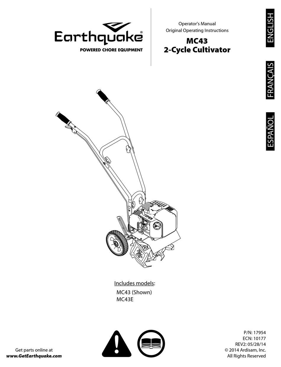 EARTHQUAKE MC43 OPERATOR'S MANUAL Pdf Download ManualsLib