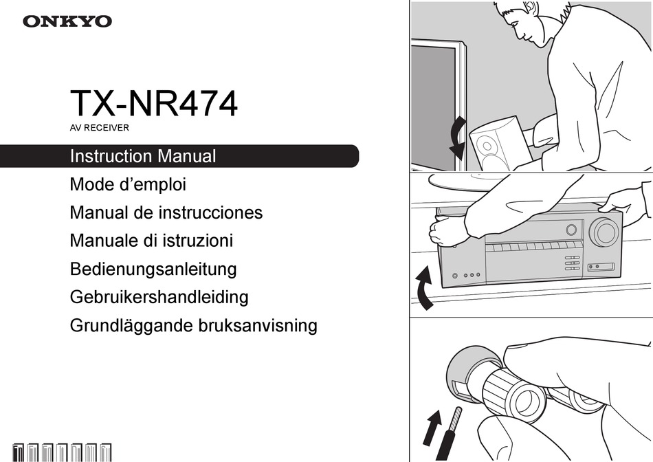 Onkyo Tx Nr474 Instruction Manual Pdf Download Manualslib
