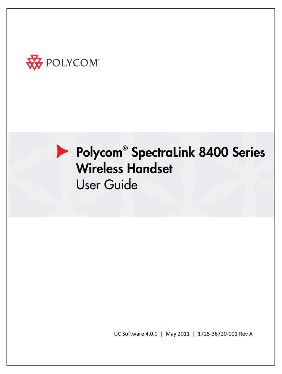 POLYCOM SPECTRALINK 8440 USER MANUAL Pdf Download | ManualsLib