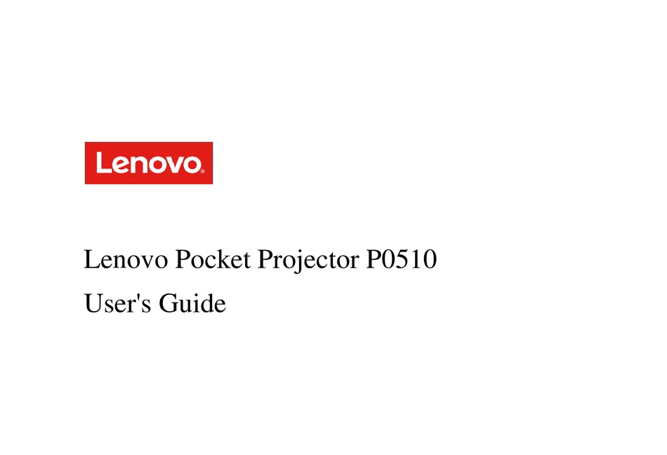 LENOVO P0510 USER MANUAL Pdf Download | ManualsLib