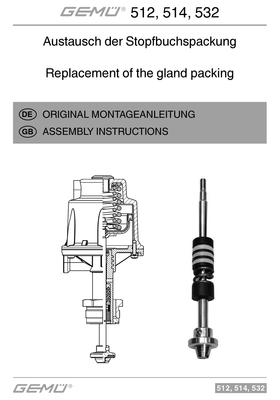 Gemu 512 Assembly Instructions Manual Pdf Download Manualslib