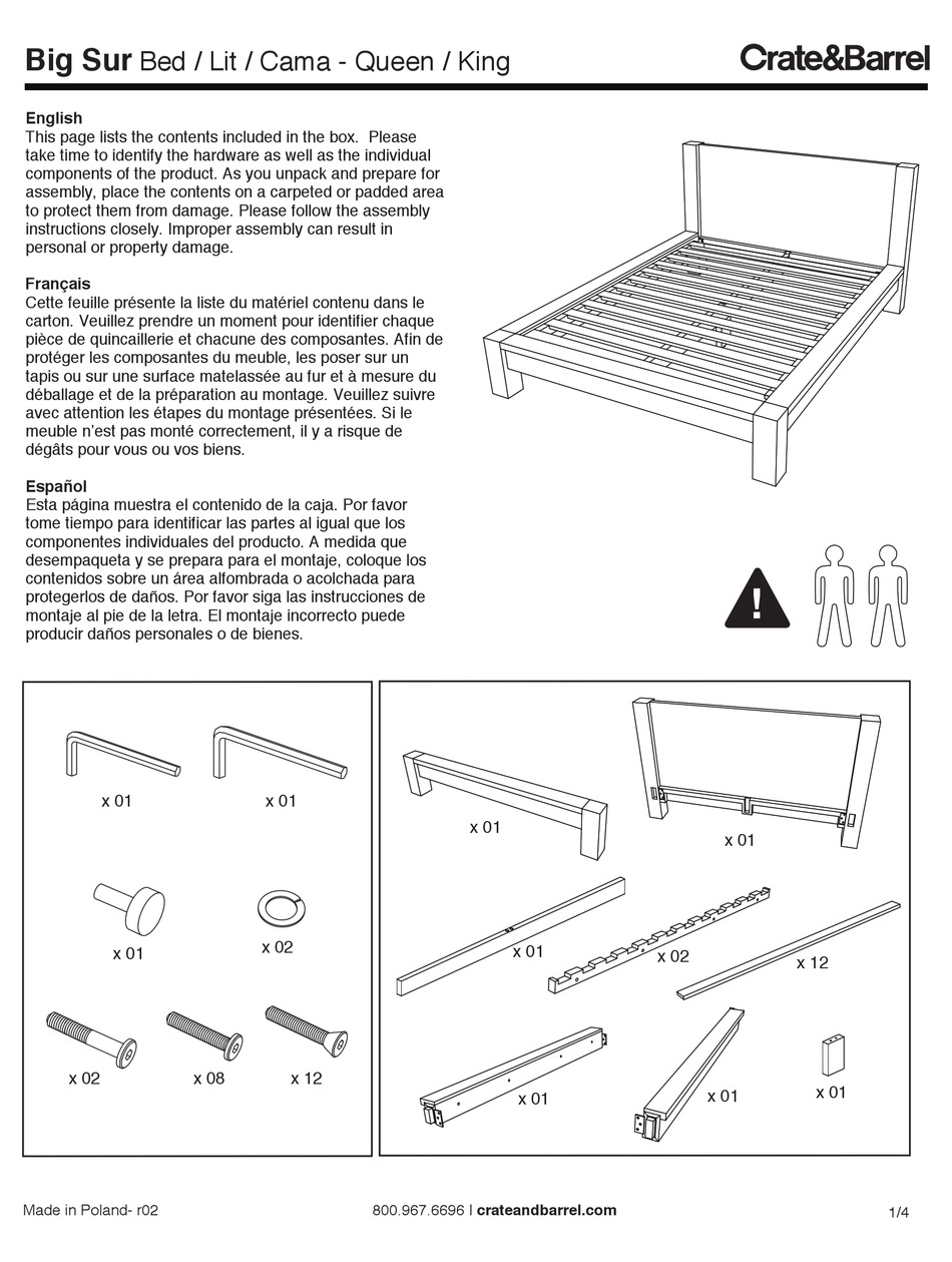 CRATE&BARREL BIG SUR MANUAL Pdf Download ManualsLib