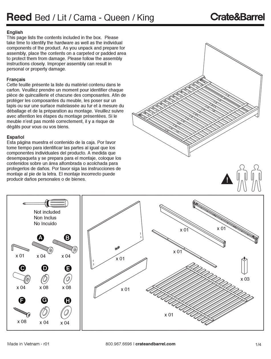 CRATE&BARREL REED MANUAL Pdf Download ManualsLib