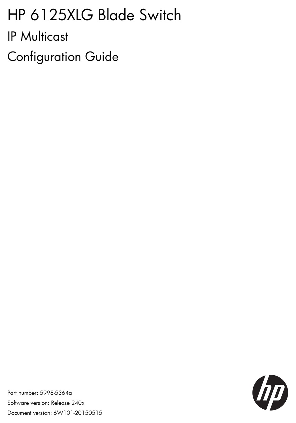 HP 6125XLG IP MULTICAST CONFIGURATION MANUAL Pdf Download ManualsLib