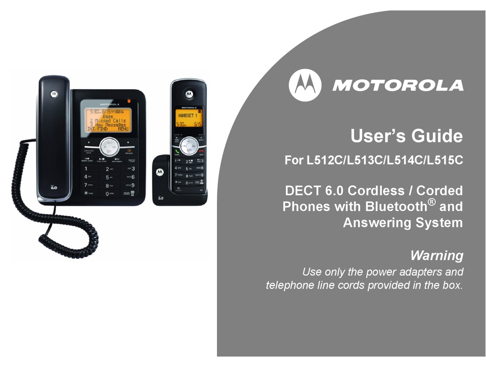 MOTOROLA L512C USER MANUAL Pdf Download | ManualsLib