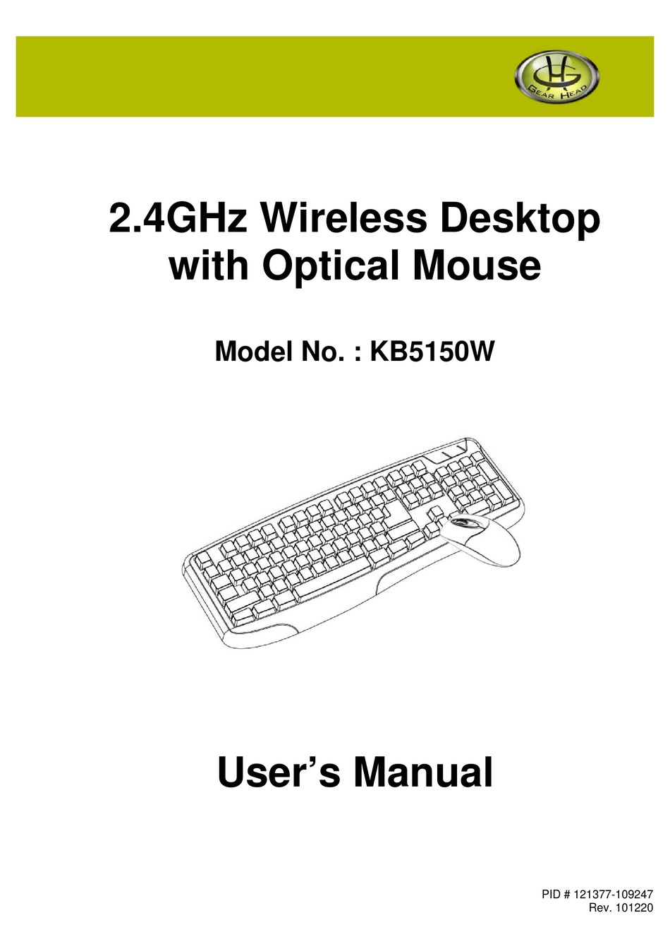 GEAR HEAD KB5150W USER MANUAL Pdf Download ManualsLib