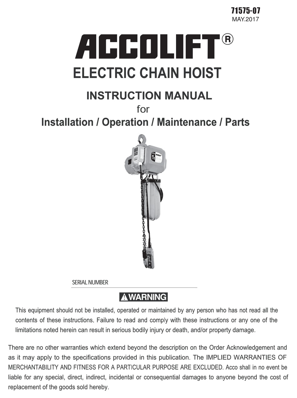 ACCO BRANDS ACCOLIFT SERIES INSTRUCTION MANUAL Pdf Download ManualsLib