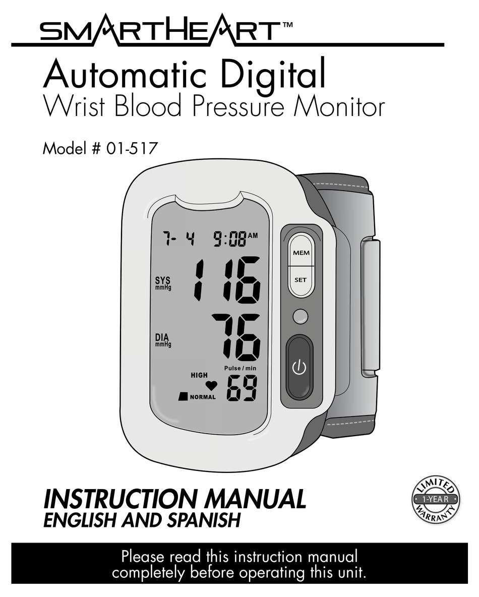 Care touch blood pressure monitor manual psw01