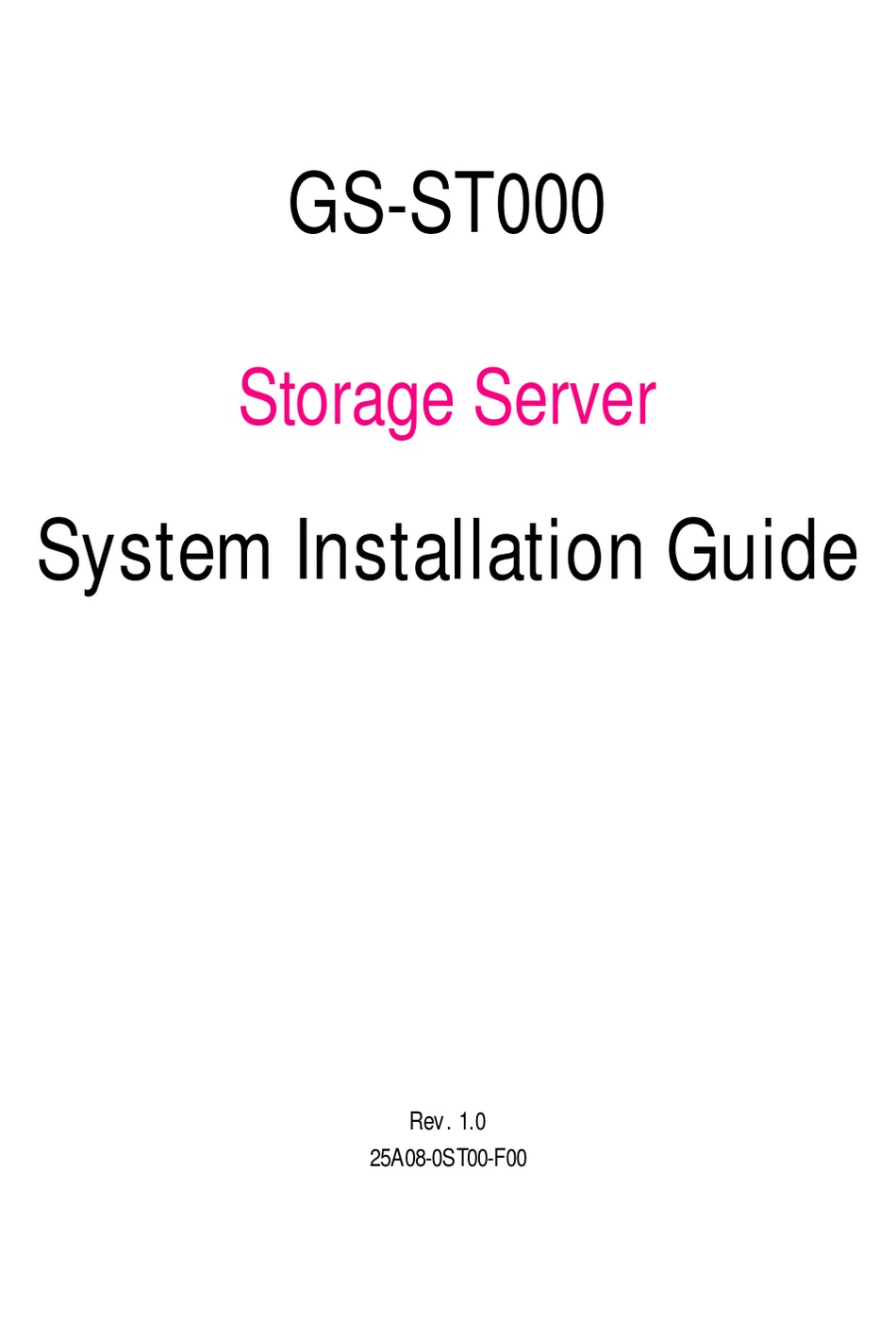 GIGABYTE GSST000 SYSTEM INSTALLATION MANUAL Pdf Download ManualsLib