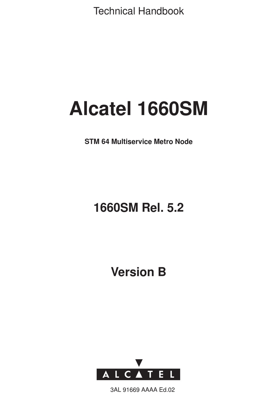 Alcatel 1660sm Technical Handbook Pdf Download Manualslib