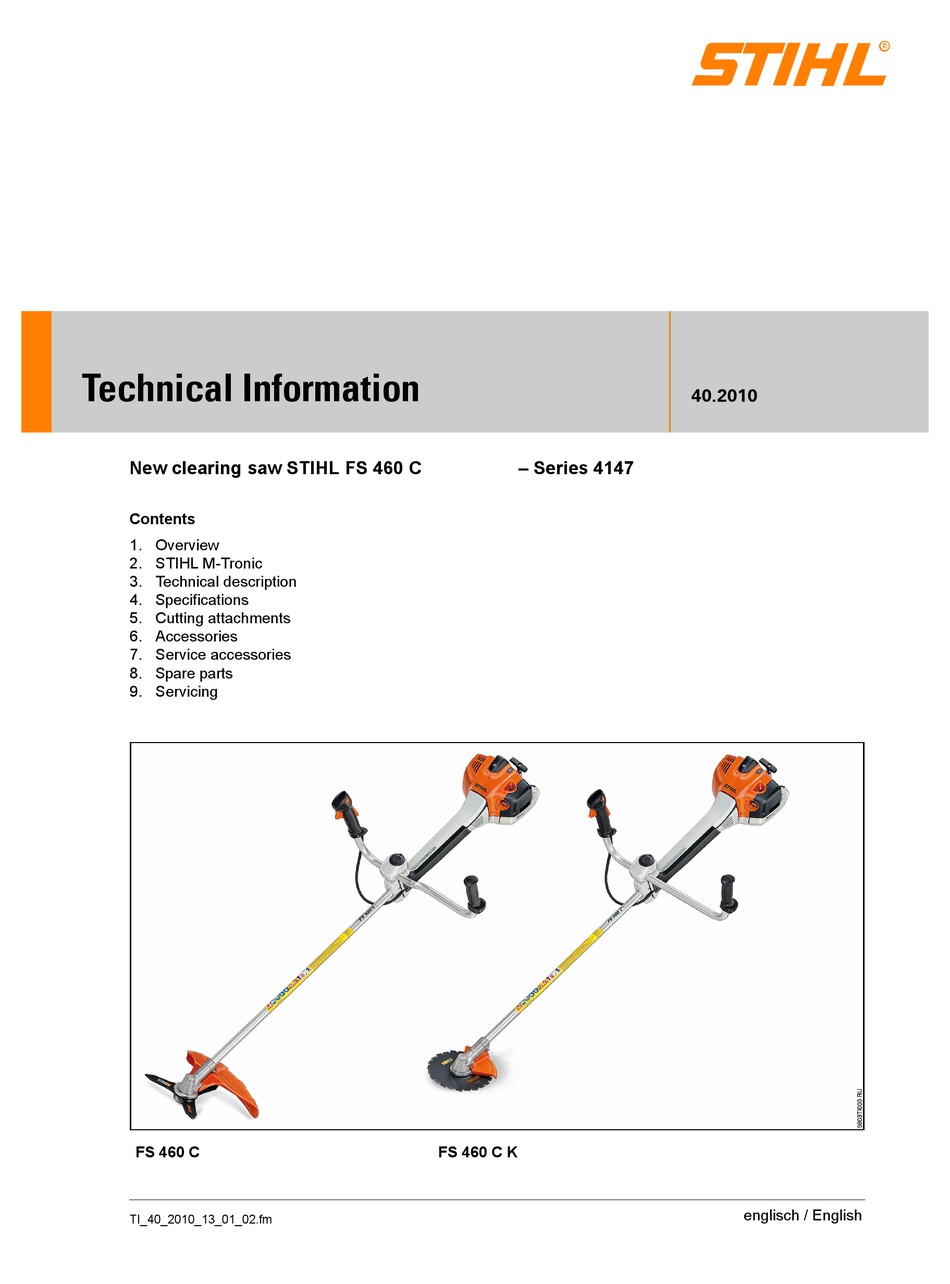 STIHL FS 460 C TECHNICAL | ManualsLib