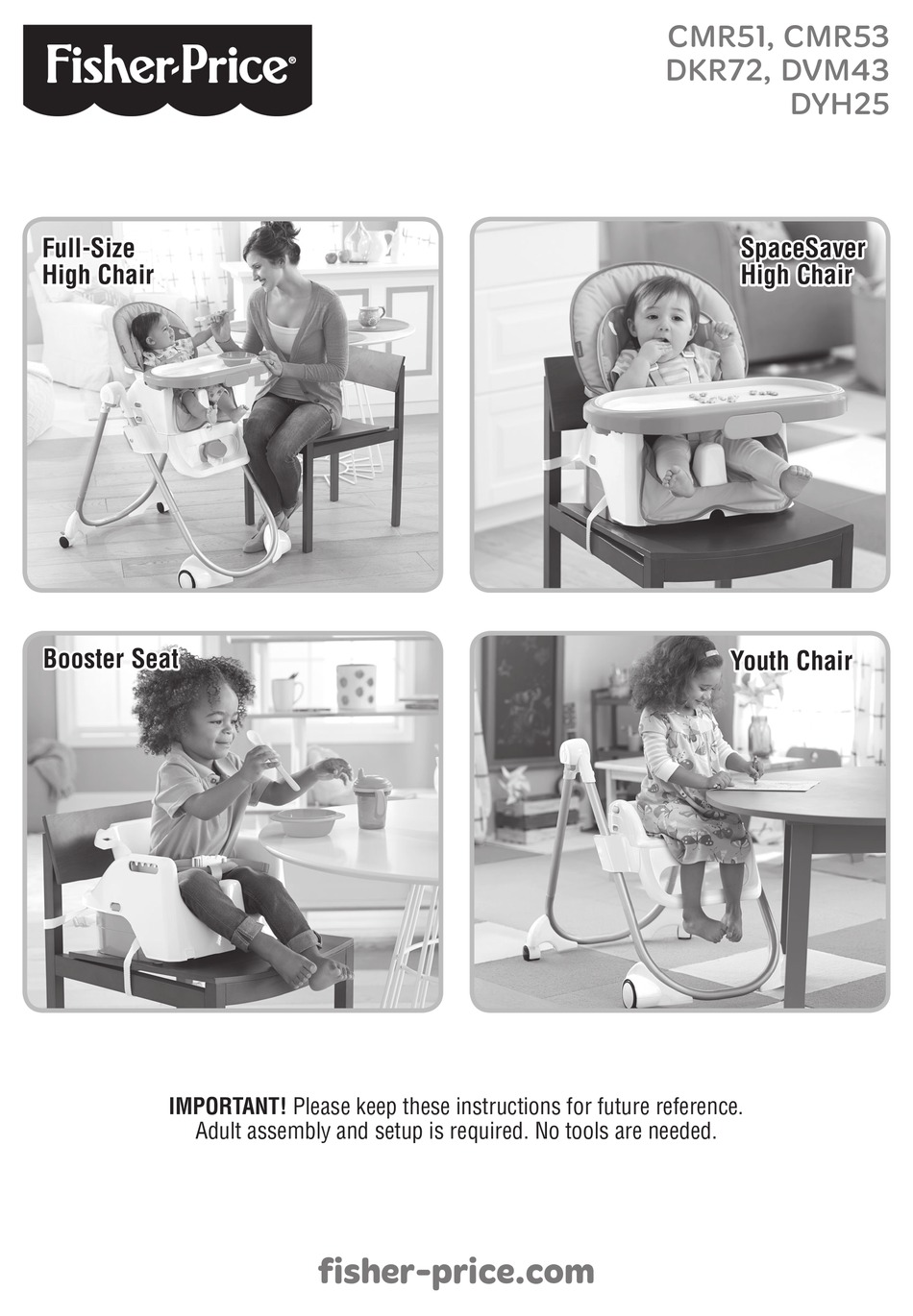 fisher price space saver high chair directions