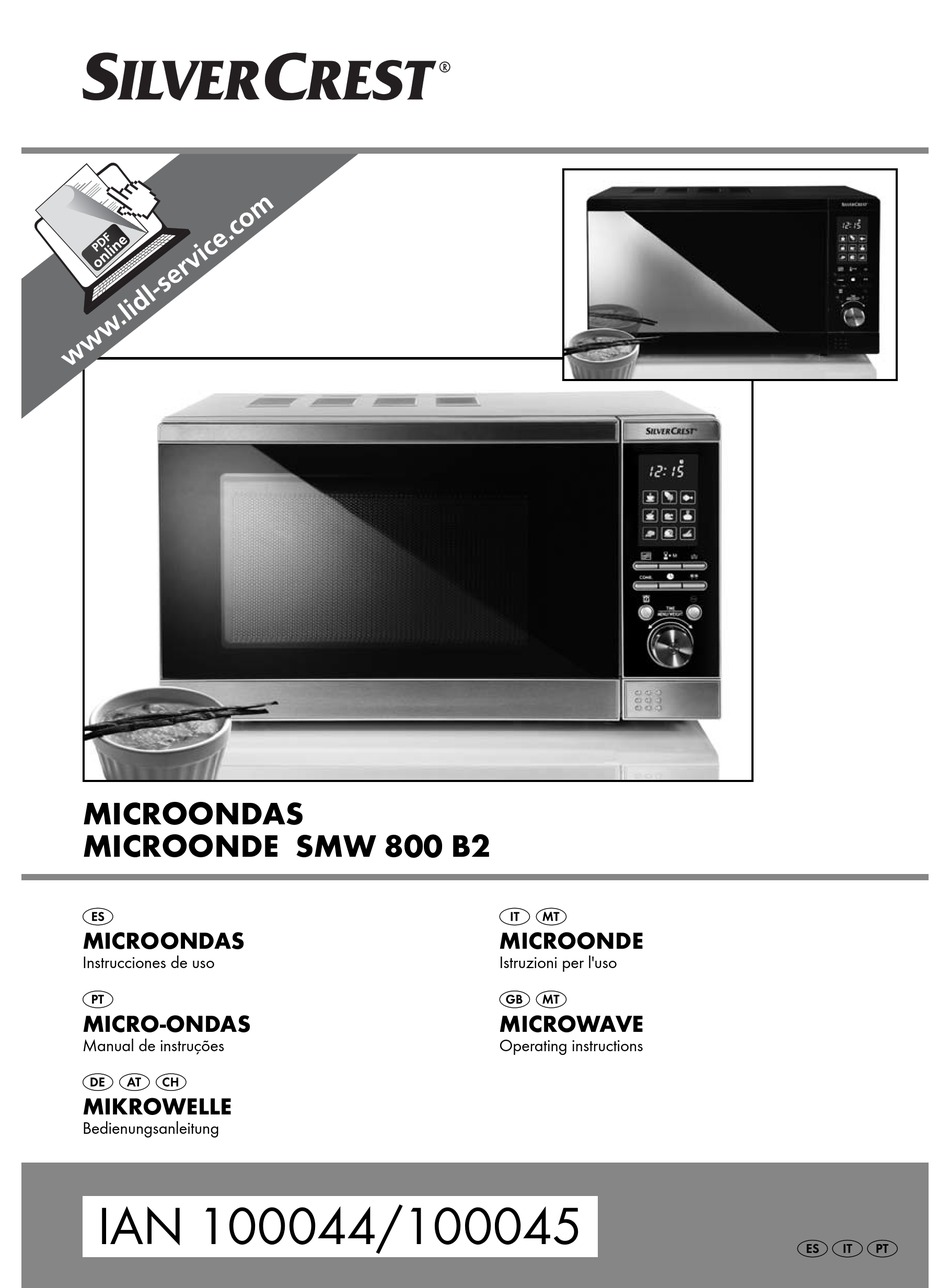 SILVERCREST SMW 800 B2 OPERATING INSTRUCTIONS MANUAL Pdf Download |  ManualsLib