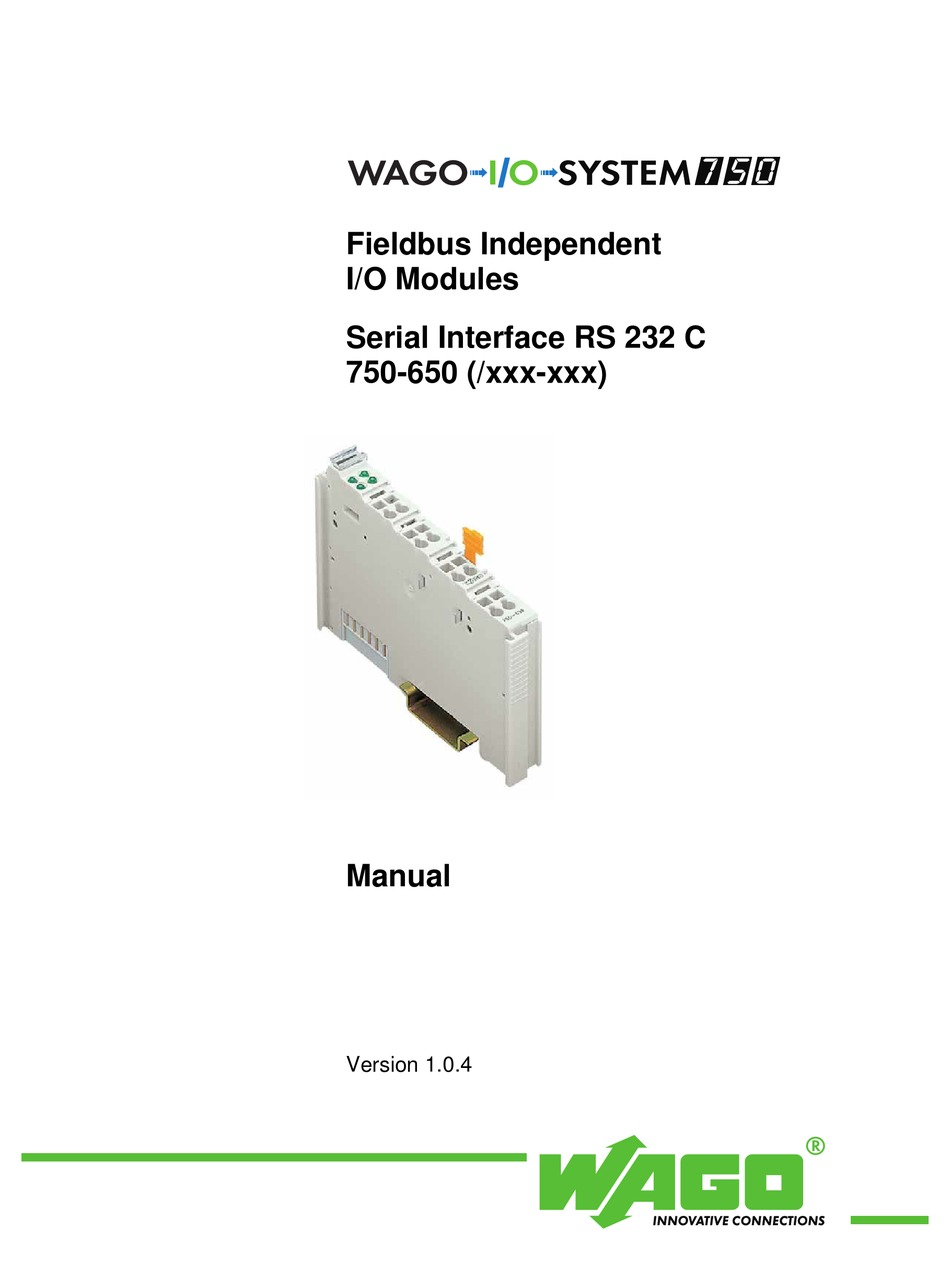 rs232-c Interface módulos interfaz serie Wago 750-650 I/O system 