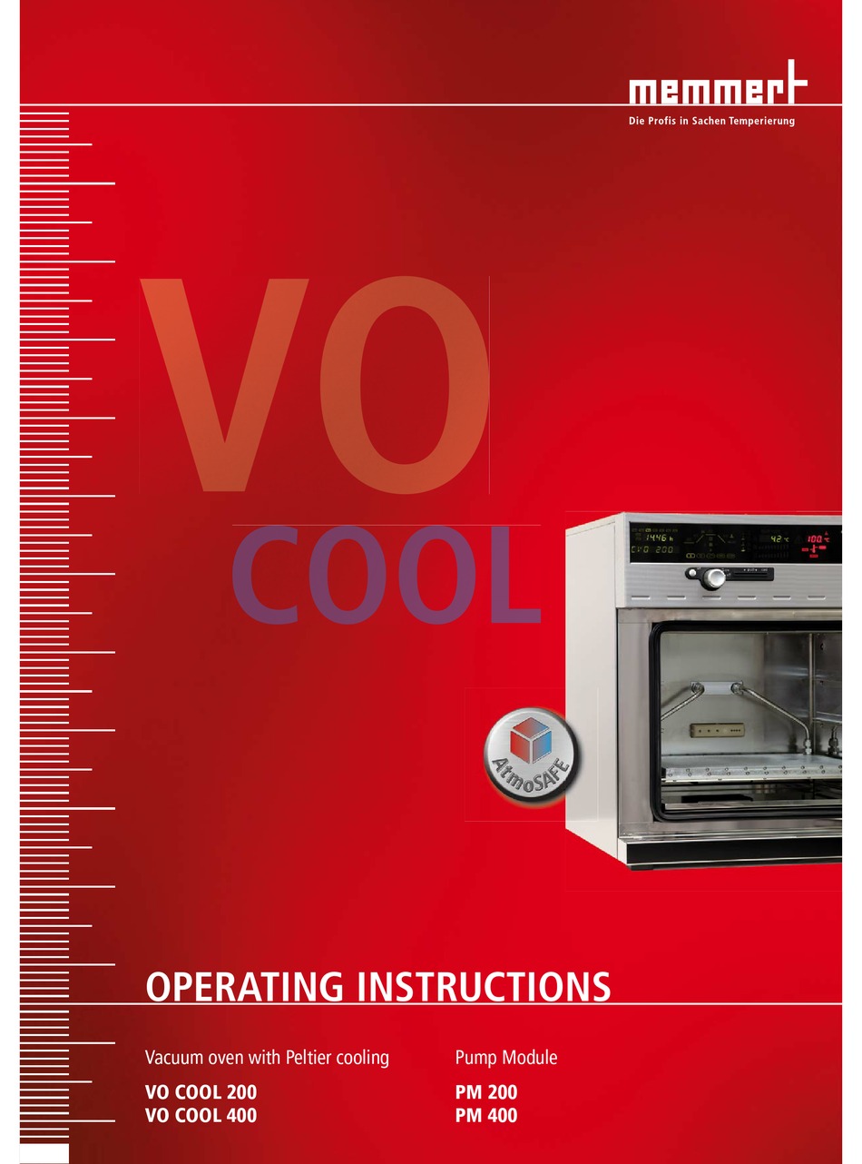 MEMMERT VO COOL 200 OPERATING INSTRUCTIONS MANUAL Pdf Download ManualsLib
