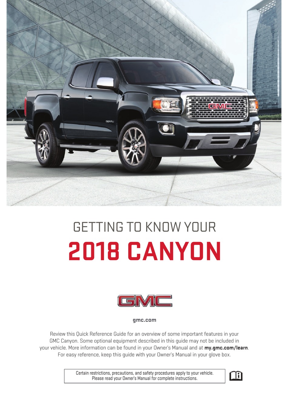 GMC 2018 CANYON GETTING TO KNOW YOUR Pdf Download | ManualsLib GMC 2018 CANYON GETTING TO KNOW YOUR Pdf Download | ManualsLib