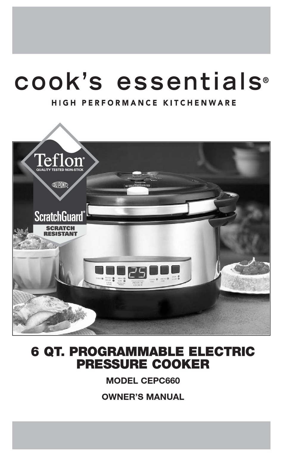 Cook's Essentials Cepc660 6 Qt Pressure Cooker Fast for sale online