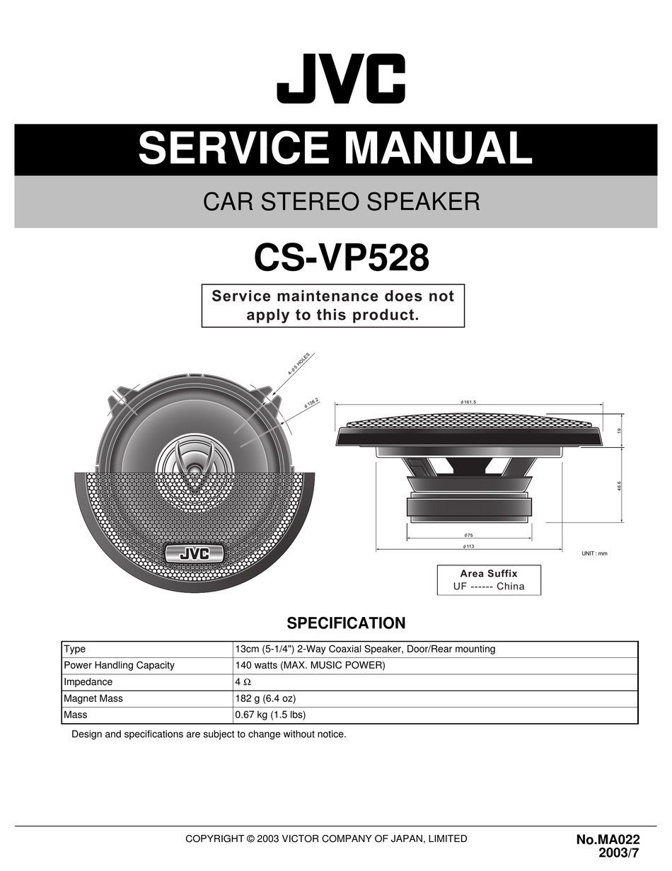 JVC CSVP528 SERVICE MANUAL Pdf Download ManualsLib