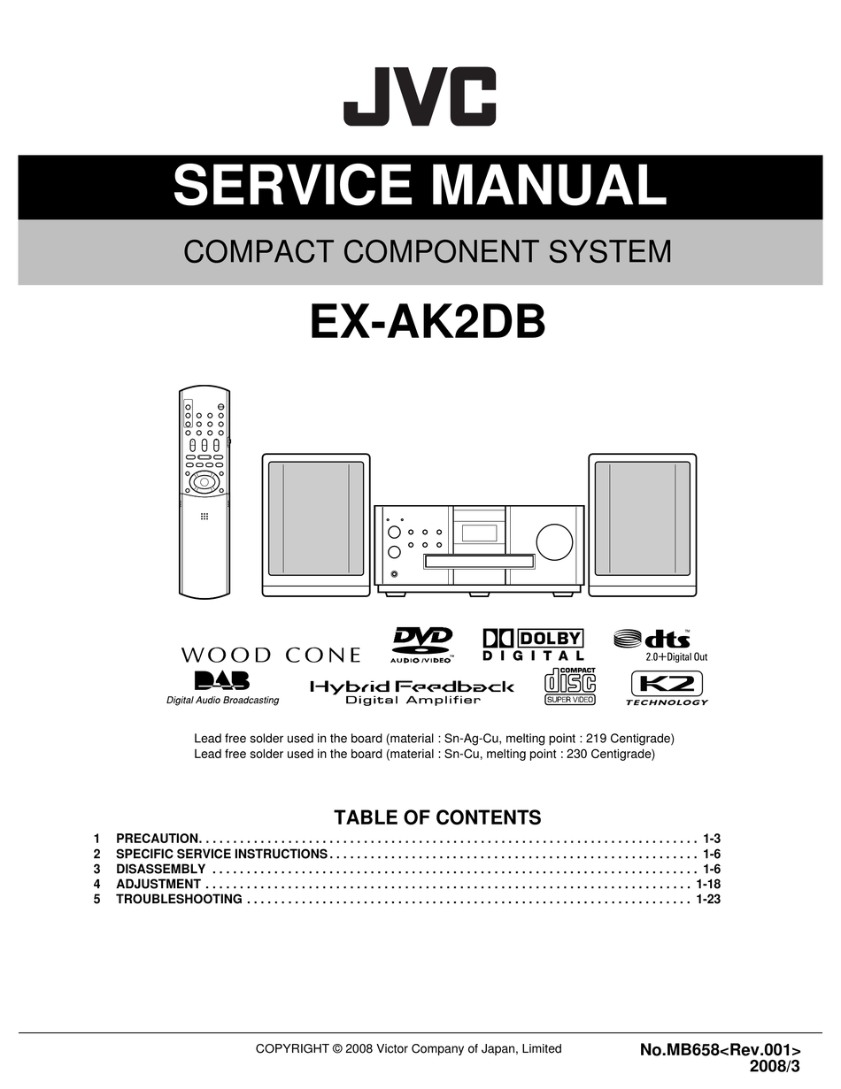 JVC EX-AK2DB SERVICE MANUAL Pdf Download | ManualsLib