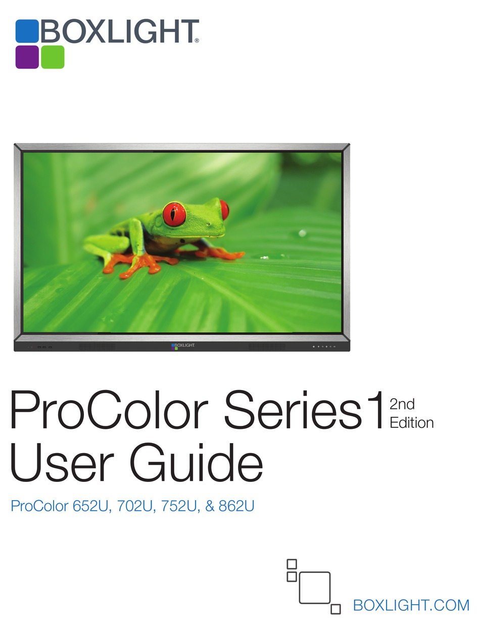 BOXLIGHT PROCOLOR 652U USER MANUAL Pdf Download ManualsLib
