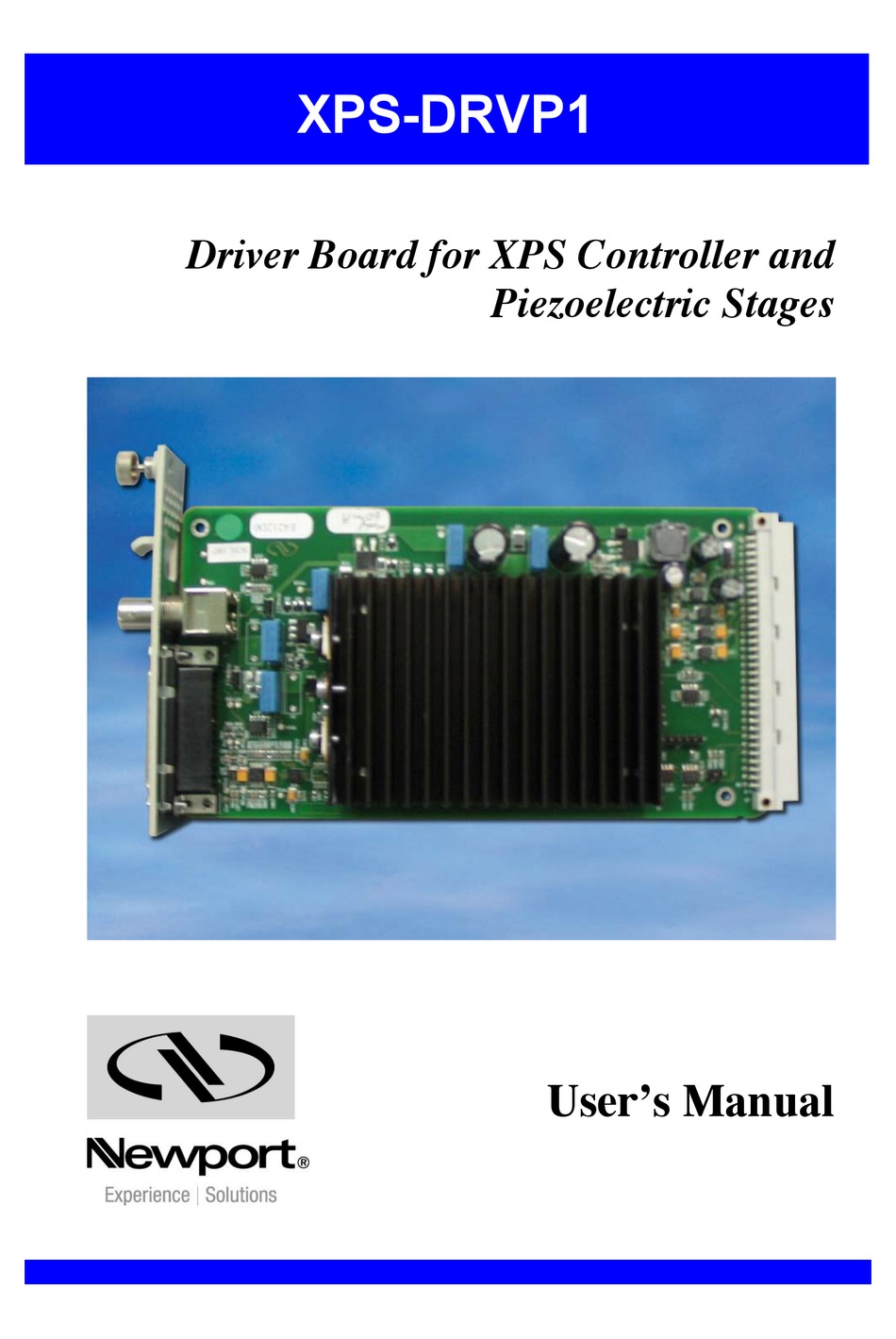 NEWPORT XPSDRVP1 USER MANUAL Pdf Download ManualsLib