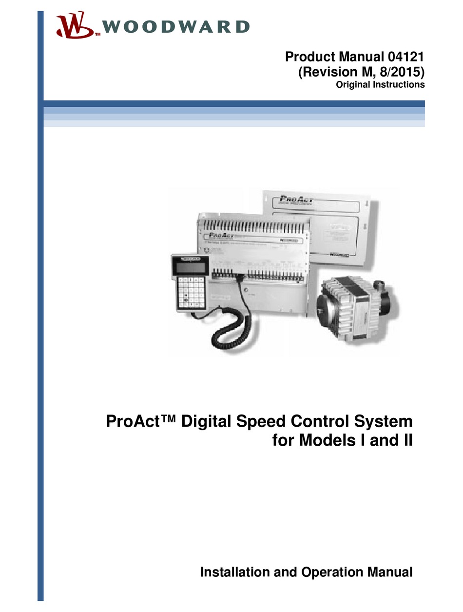 WOODWARD PROACT I PRODUCT MANUAL Pdf Download ManualsLib