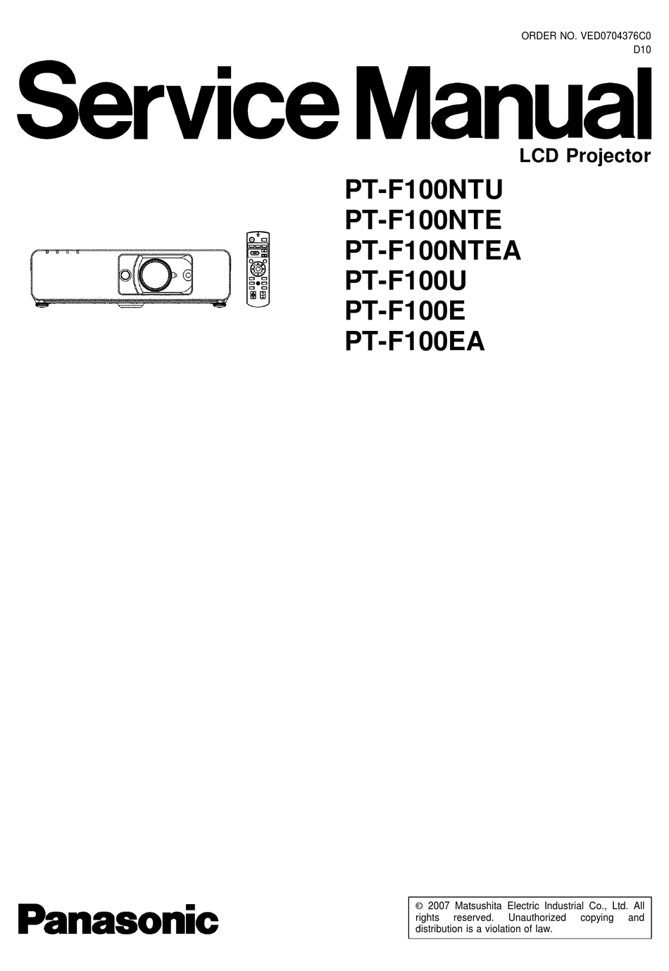 Panasonic PT-F100NTU LCD Projector for sale online 