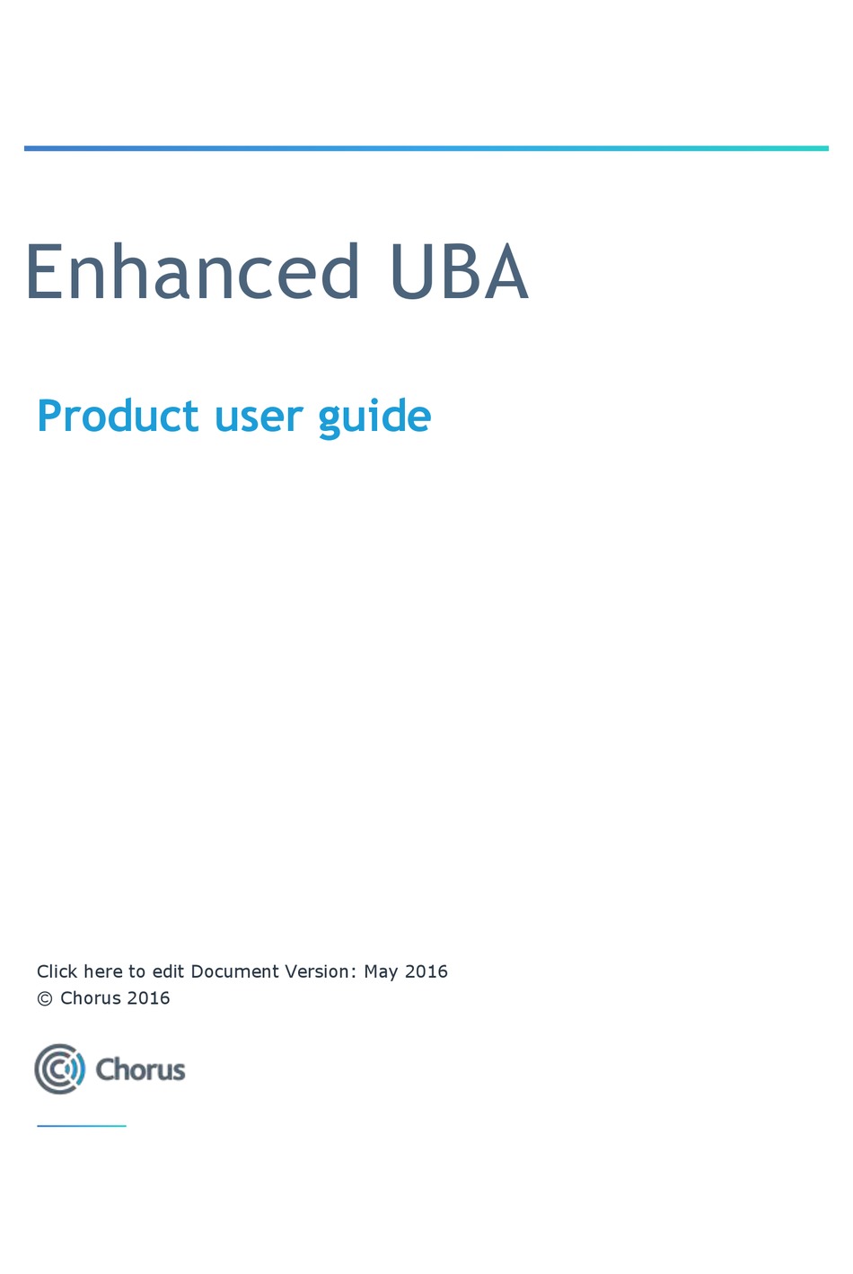 CHORUS UBA PRODUCT USER MANUAL Pdf Download ManualsLib
