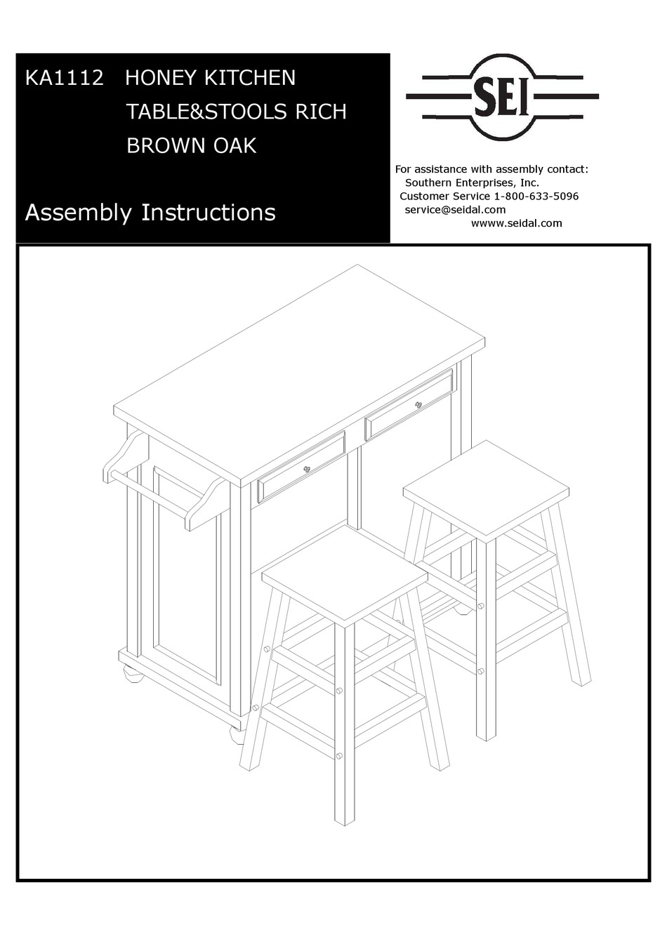 SEI KA1112 ASSEMBLY INSTRUCTIONS MANUAL Pdf Download ManualsLib