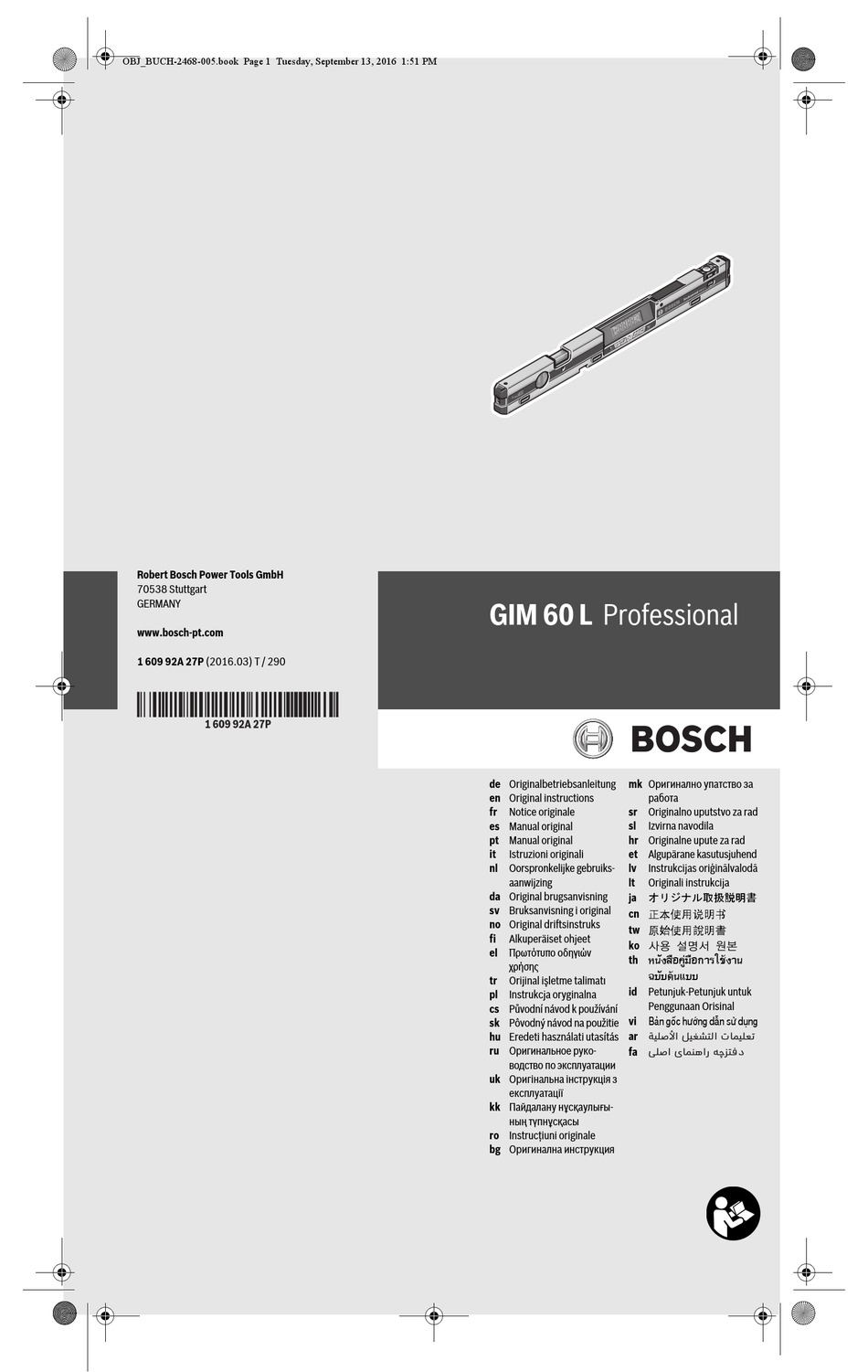 Bosch Gim 60 L Professional Original Instructions Manual Pdf Download Manualslib