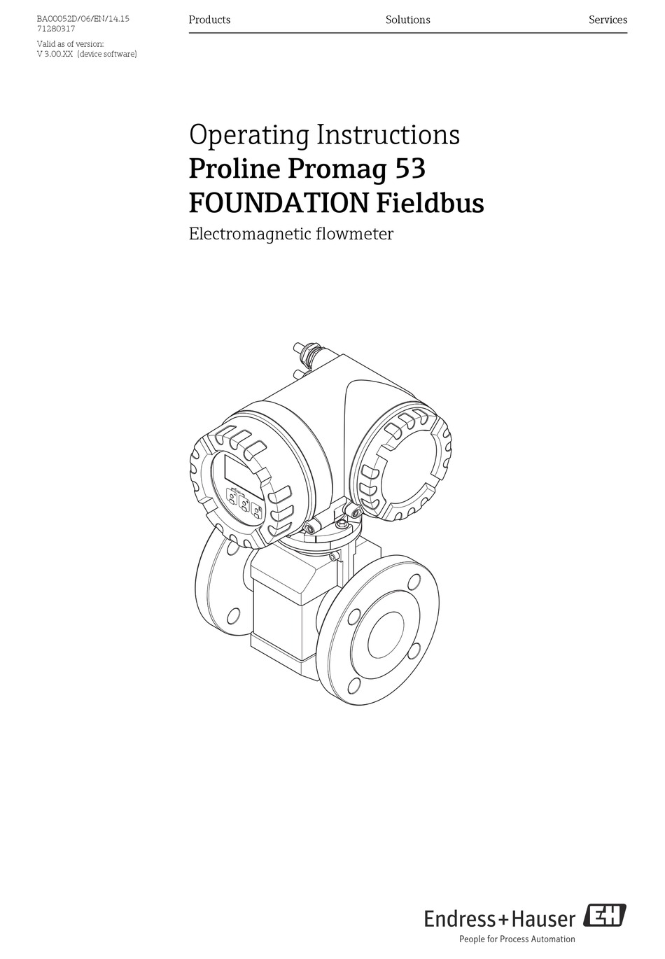 ENDRESS+HAUSER PROLINE PROMAG 53 OPERATING INSTRUCTIONS MANUAL Pdf Download ManualsLib