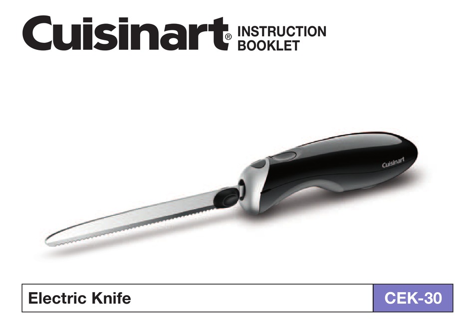 CUISINART CEK30 INSTRUCTION BOOKLET Pdf Download ManualsLib