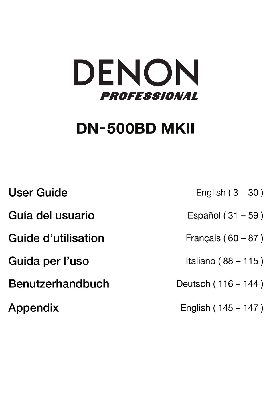 denon dn 500bd mkii manual - denon professional dn 500bd mkii