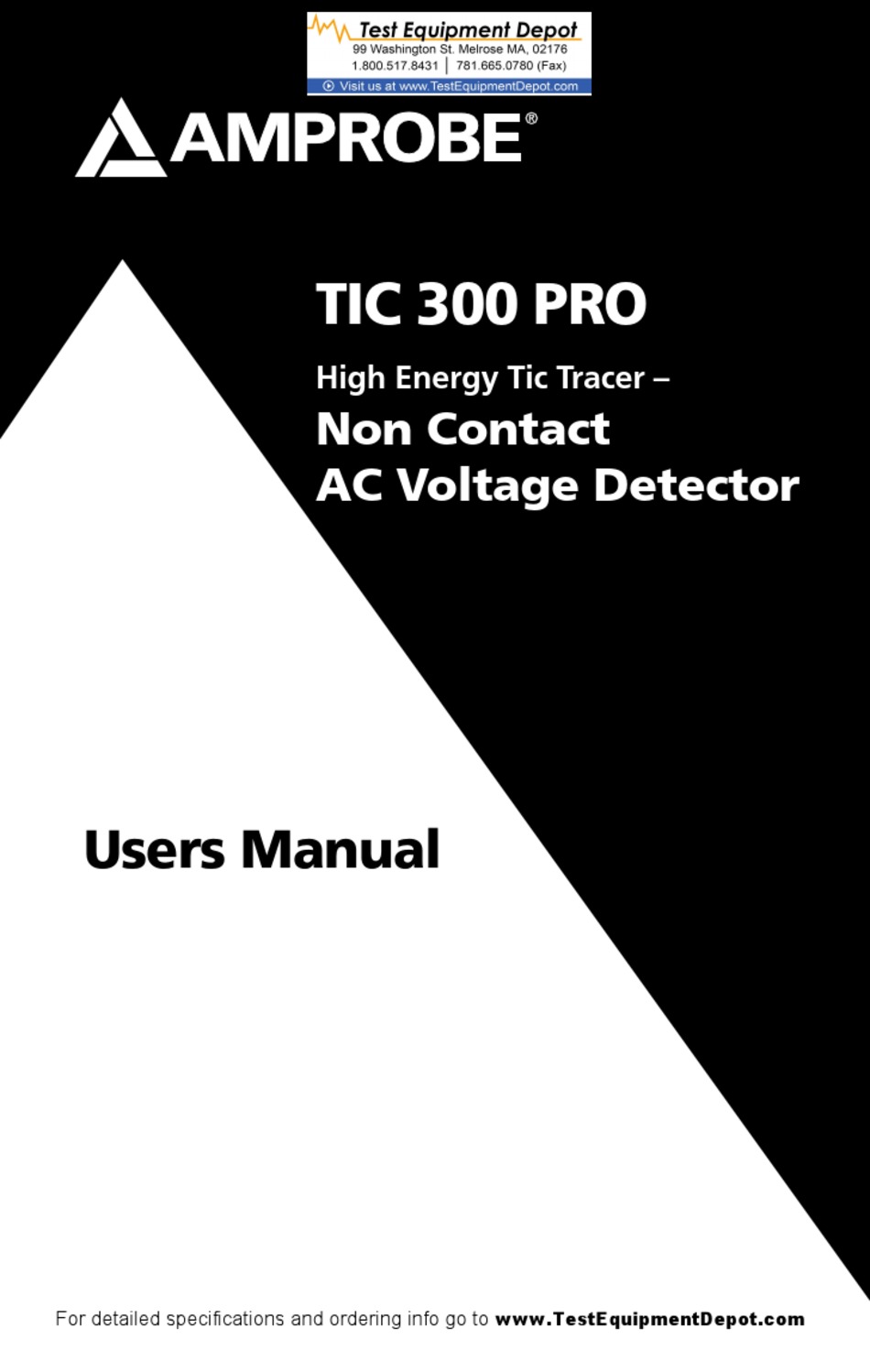 Amprobe Tic 300 Pro User Manual Pdf Download Manualslib