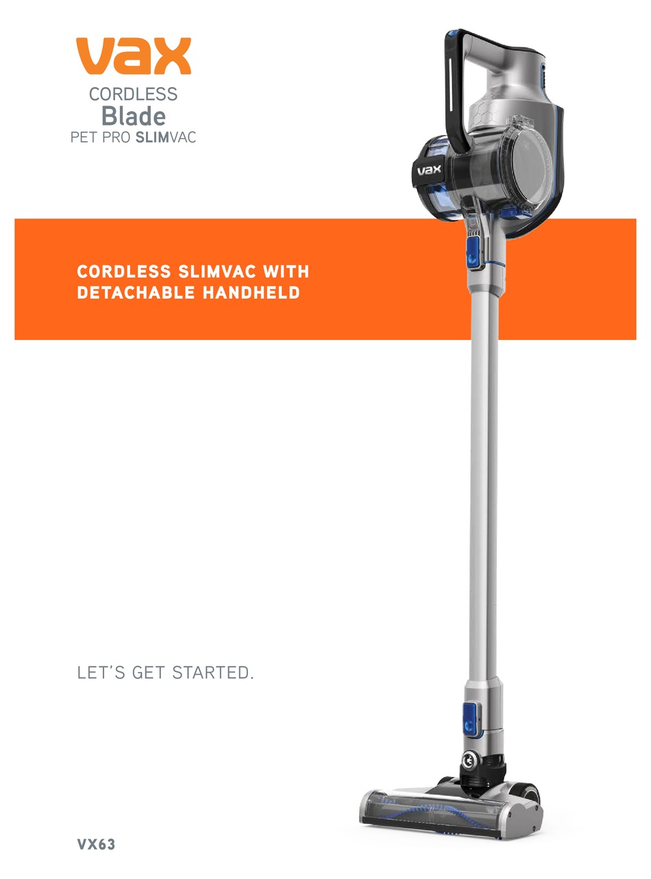 VAX SLIMVAC VX63 USER MANUAL Pdf 