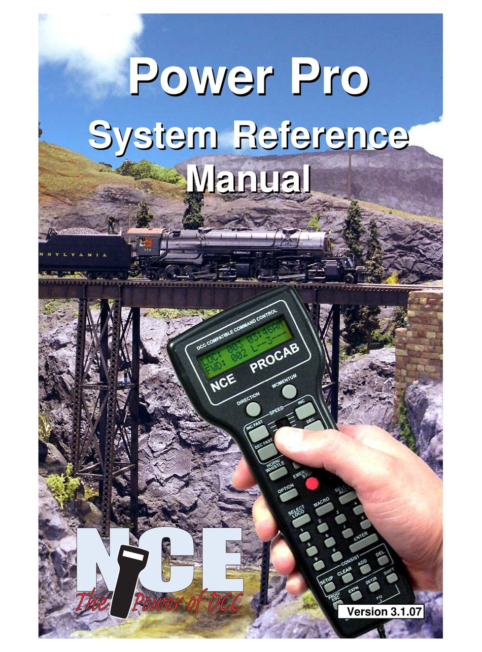 NCE POWER PRO SYSTEM REFERENCE MANUAL Pdf Download ManualsLib