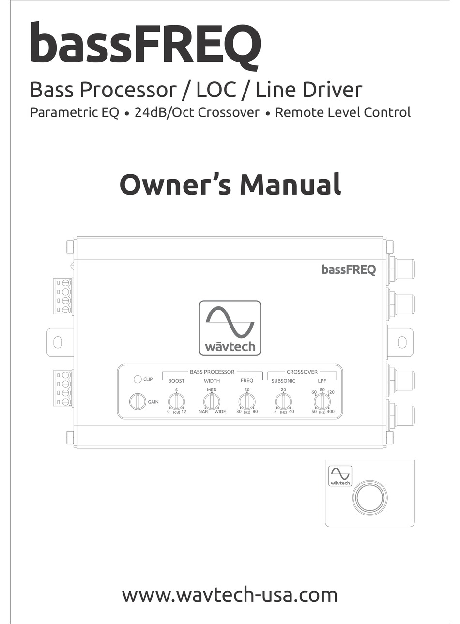 WAVTECH BASSFREQ OWNER S MANUAL Pdf Download ManualsLib