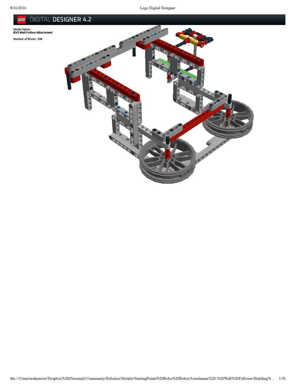 LEGO EV3 WALL FOLLOW ATTACHMENT ASSEBLY INSTRUCTIONS Pdf Download ManualsLib