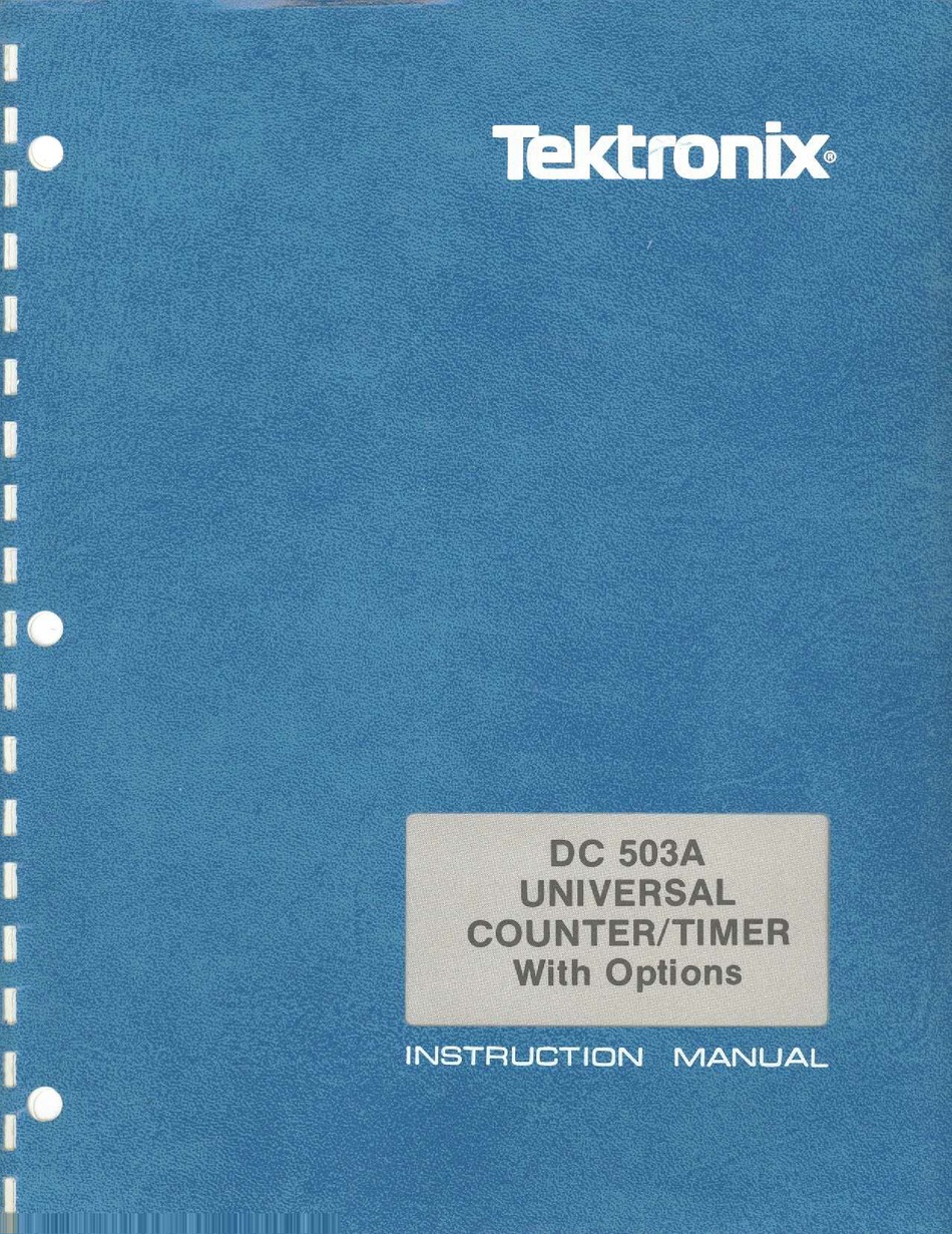 TDS5000 User's Manual Tektronix 071-0876-00 