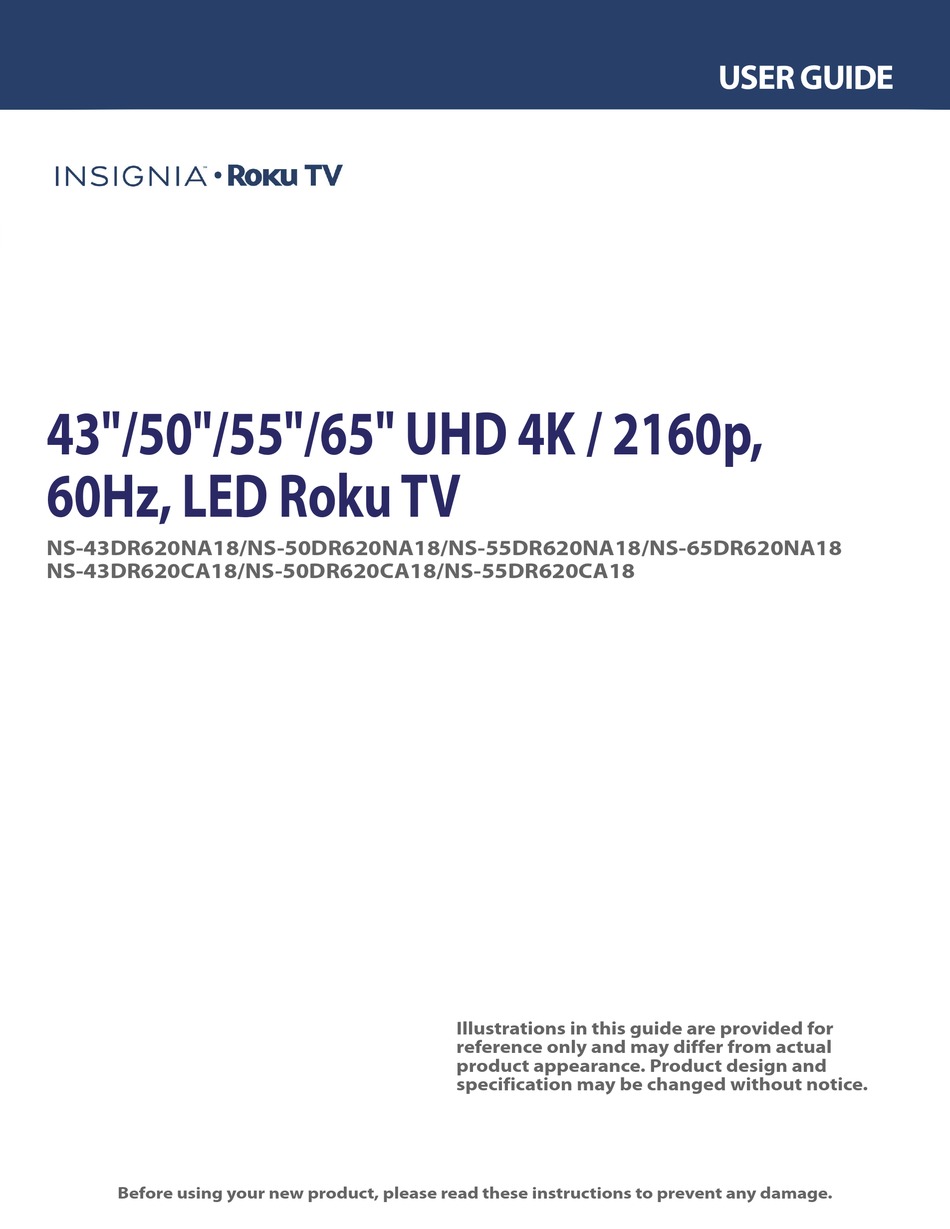 INSIGNIA NS-43DR620NA18 USER MANUAL Pdf Download | ManualsLib