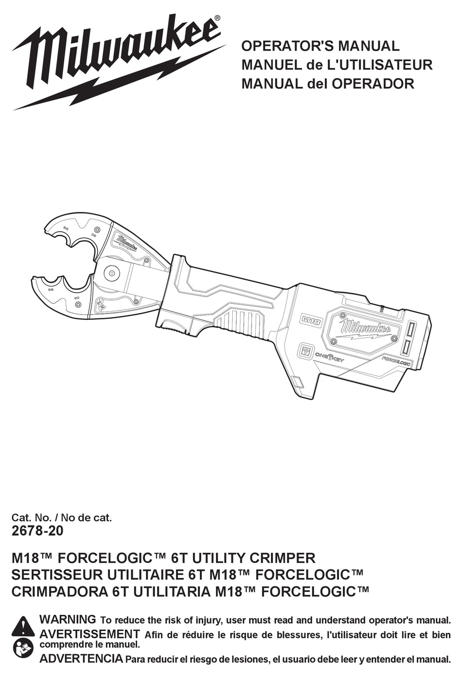 MILWAUKEE 267820 OPERATOR'S MANUAL Pdf Download ManualsLib