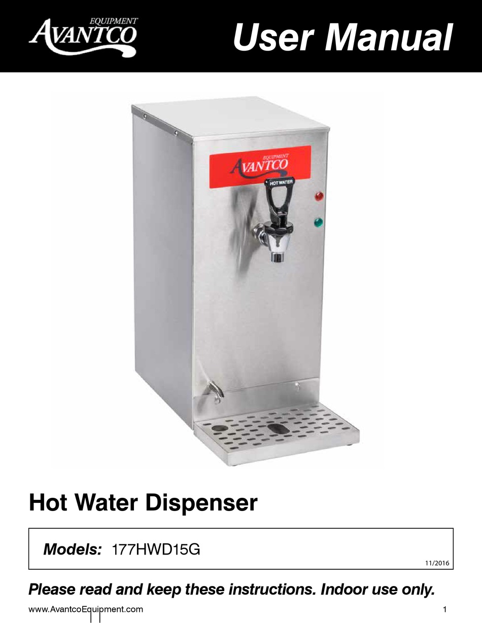 Avantco Hot Water Dispenser 