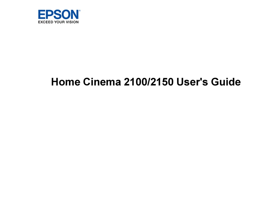 Epson 2100 User Manual Pdf Manualslib - Epson 2150 Ceiling Mount Instructions