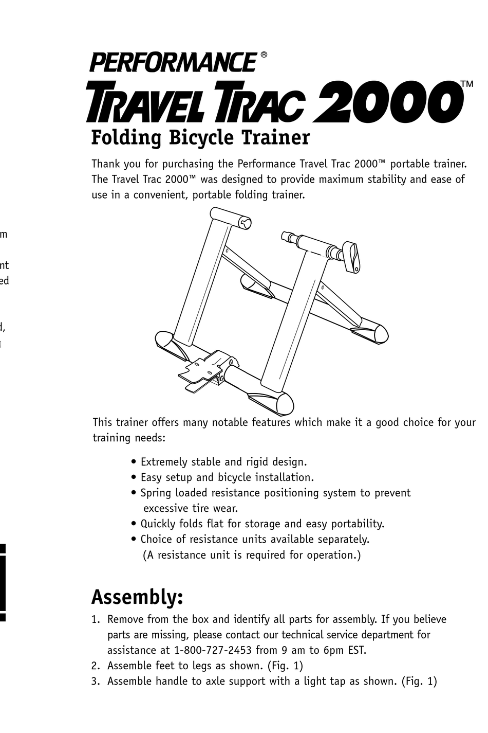 Travel trac 2000 bike hot sale trainer