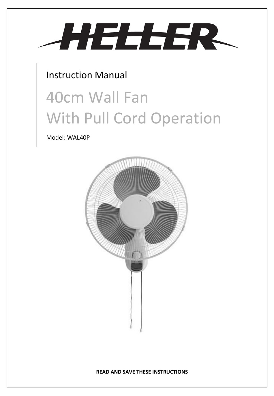 HELLER WAL40P INSTRUCTION MANUAL Pdf Download ManualsLib