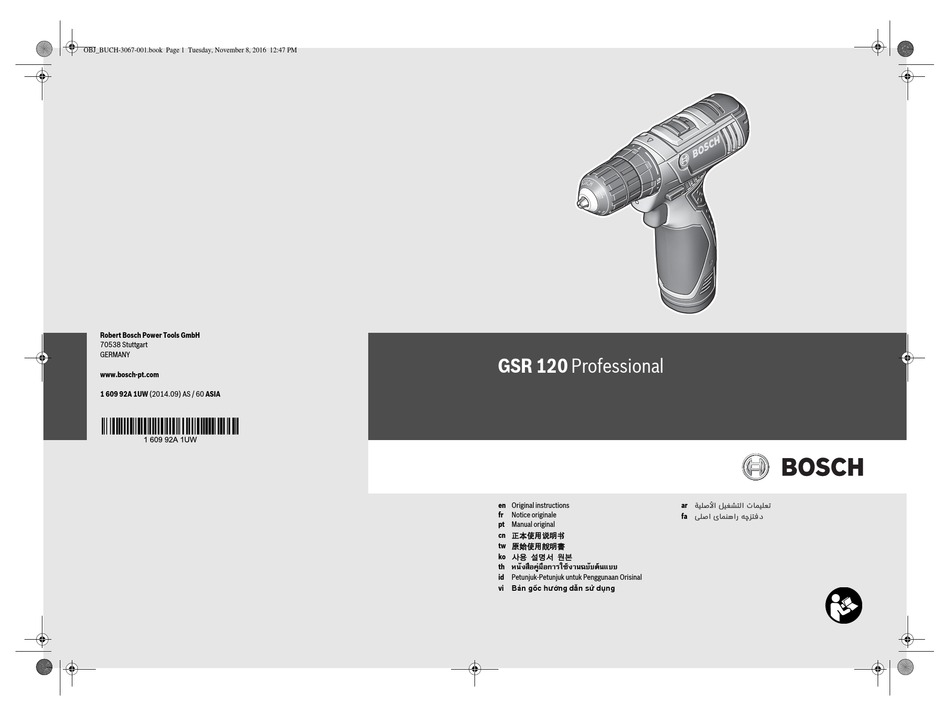 Bosch Gsr 1 Professional Original Instructions Manual Pdf Download Manualslib